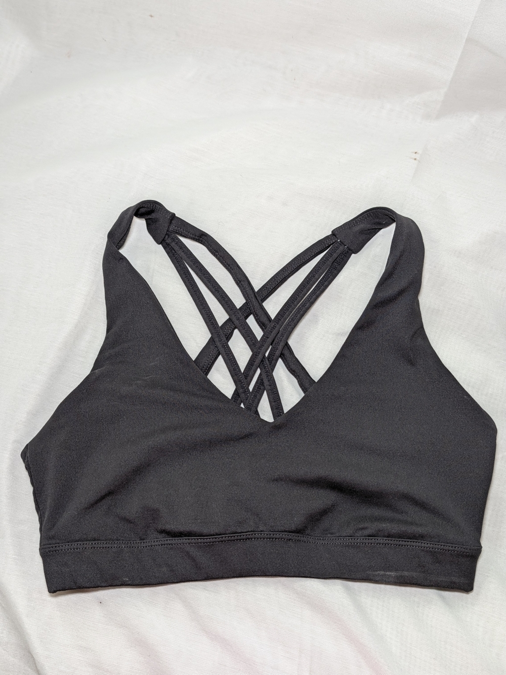 Ideology Black Crisscross Strappy Sports Bra